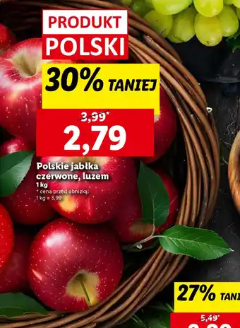 Lidl Polskie jabłka czerwone, luzem oferta