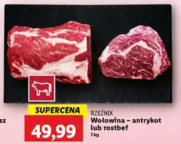 Lidl RZEŹNIK Wołowina -antrykot lub rostbef oferta