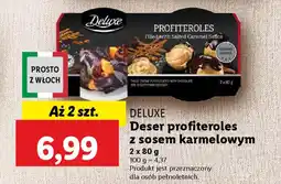 Lidl DELUXE Deser profiteroles z sosem karmelowym oferta