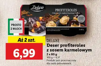 Lidl DELUXE Deser profiteroles z sosem karmelowym oferta