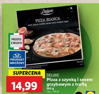 Lidl DELUXE Pizza z szynką i sosem grzybowym z truflą oferta