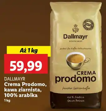 Lidl DALLMAYR Crema Prodomo, kawa ziarnista, 100% arabika oferta