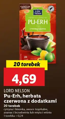 Lidl LORD NELSON Pu-Erh, herbata czerwona z dodatkami oferta