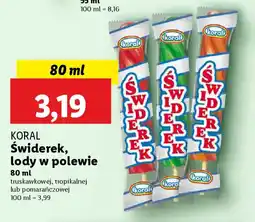 Lidl KORAL Świderek, lody w polewie oferta