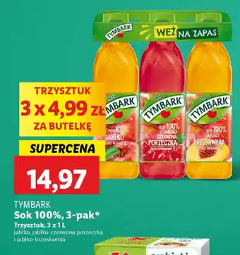 Lidl TYMBARK Sok 100%, 3-pak oferta