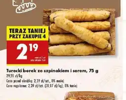 Biedronka Turecki borek ze szpinakiem i serem oferta