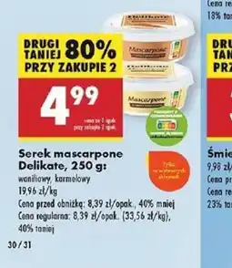 Biedronka Serek mascarpone Delikate oferta