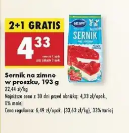 Biedronka Sernik na zimno w proszku Gellwe oferta