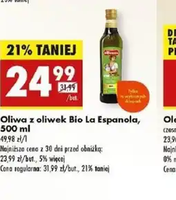 Biedronka Oliwa z oliwek Bio La Espanola oferta