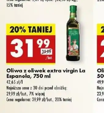 Biedronka Oliwa z oliwek extra virgin La Espanola oferta