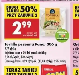 Biedronka Tortilla pszenna Pano oferta