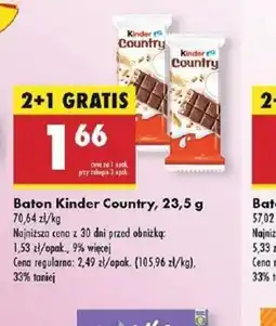 Biedronka Baton Kinder Country oferta