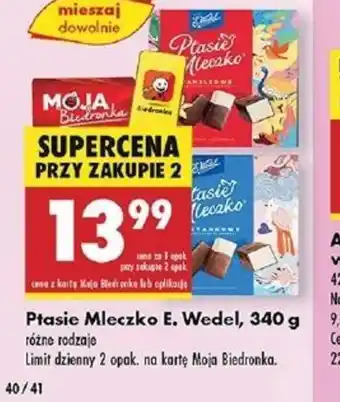 Biedronka Ptasie Mleczko E. Wedel oferta