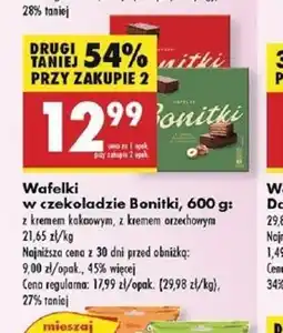 Biedronka Wafelki w czekoladzie Bonitki oferta