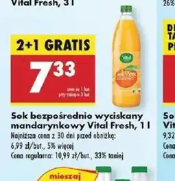 Biedronka Sok bezpośrednio wyciskany mandarynkowy Vital Fresh oferta