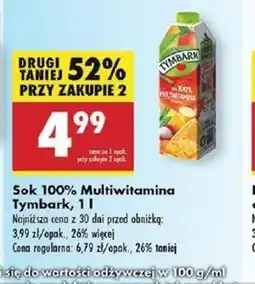 Biedronka Sok 100% Multiwitamina Tymbark oferta