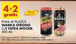 Biedronka Piwa w puszce Warka Strong lub Tatra Mocne oferta