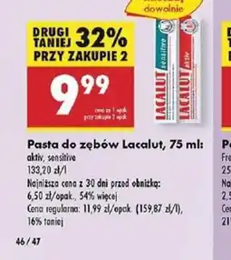 Biedronka Pasta do zębów Lacalut oferta