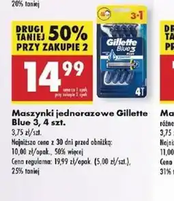 Biedronka Maszynki jednorazowe Gillette Blue 3 oferta