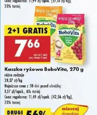 Biedronka Kaszka ryżowa BoboVita oferta