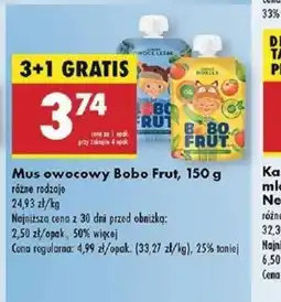 Biedronka Mus owocowy Bobo Frut oferta