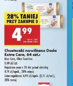 Biedronka Chusteczki nawilżane Dada Extra Care oferta