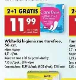 Biedronka Wkładki higieniczne Carefree oferta