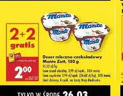 Biedronka Deser mleczno-czekoladowy Monte Zott oferta