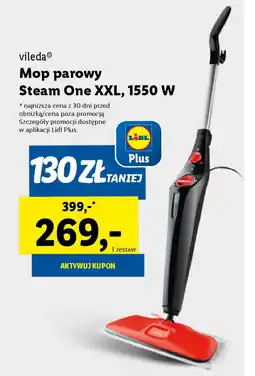 Lidl vileda Mop parowy Steam One XXL, 1550 W oferta