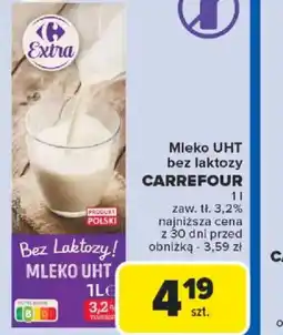 Carrefour Mleko UHT bez laktozy Carrefour oferta