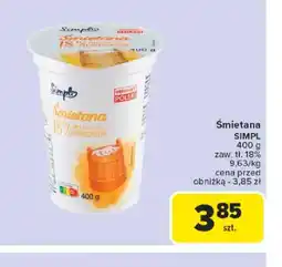 Carrefour Smietana Simpl oferta