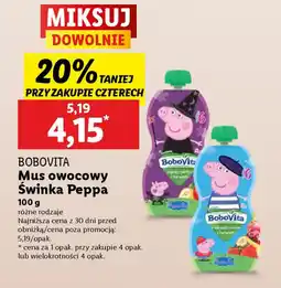 Lidl BOBOVITA Mus owocowy Świnka Peppa oferta