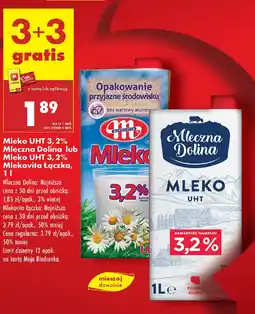 Biedronka Mleko UHT 3,2% Mleczna Dolina itp. oferta