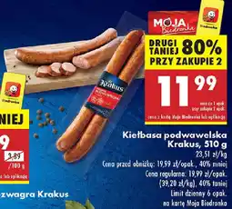 Biedronka Kiełbasa podwawelska Krakus oferta