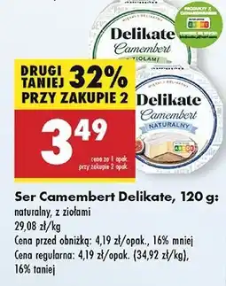 Biedronka Ser camembert z ziołami Delikate oferta