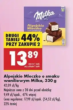 Biedronka Czekoladki waniliowe Milka Alpejskie Mleczko oferta