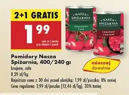 Biedronka Pomidory krojone Nasza Spiżarnia oferta