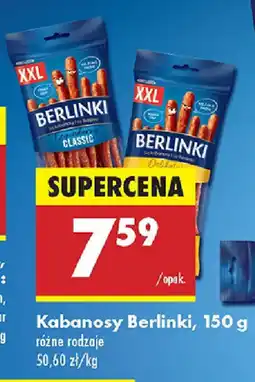 Biedronka Kabanosy Berlinki oferta