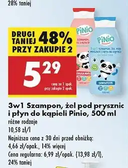 Biedronka Szampon i płyn do kąpieli radosna truskawka Pinio oferta