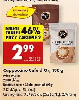 Biedronka Cappuccino czekoladowe Cafe D'or oferta