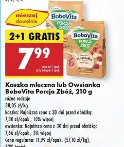 Biedronka Kaszka mleczna manna Bobovita Porcja Zbóż oferta