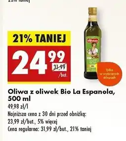 Biedronka Oliwa extra virgin La Espanola oferta