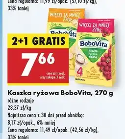 Biedronka Kaszka ryżowa bananowa Bobovita oferta