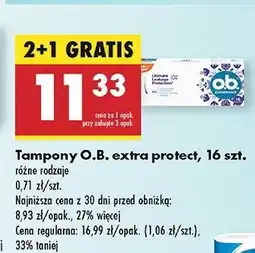 Biedronka Tampony super O.b. Extra Protect oferta