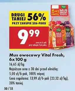 Biedronka Mus owocowy mix Vital Fresh oferta