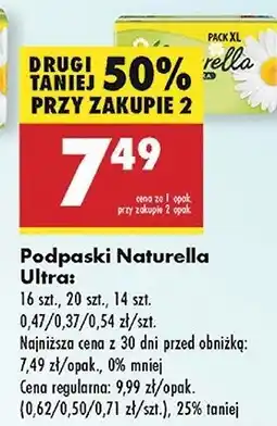 Biedronka Podpaski higieniczne night Naturella Ultra oferta