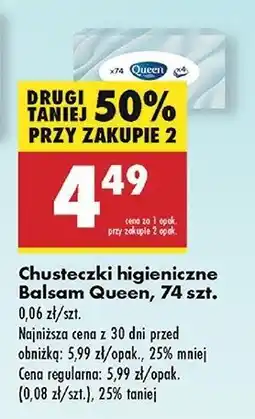 Biedronka Chusteczki balsam Queen oferta