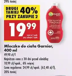 Biedronka Mleczko do ciała intensywna pielęgnacja Garnier Body oferta