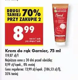 Biedronka Krem do rąk intensywnie regenerujący Garnier Hand oferta