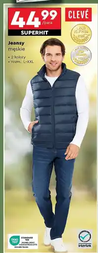Biedronka Jeansy męskie l-xxl Cleve oferta